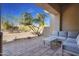 Relaxing patio with comfortable seating and a view of the landscape at 33108 N 72Nd Way, Scottsdale, AZ 85266