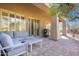 Outdoor patio with seating area and built-in grill at 33108 N 72Nd Way, Scottsdale, AZ 85266