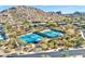 Aerial view of community tennis courts at 33108 N 72Nd Way, Scottsdale, AZ 85266