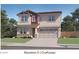 Two-story Craftsman home with a red accented front and a two-car garage at 3344 S Channing Cir, Mesa, AZ 85212