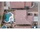 Bird's eye view showcasing the home's tile roof, pool, and landscaping at 33610 N 26Th Ave, Phoenix, AZ 85085