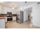 Galley kitchen with stainless steel appliances and wood countertops at 3491 N Arizona Ave # 54, Chandler, AZ 85225