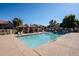 Community pool with a relaxing gazebo and comfortable seating at 3491 N Arizona Ave # 54, Chandler, AZ 85225