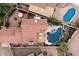 Home with private pool and patio, seen from above at 3720 E South Fork Dr, Phoenix, AZ 85044