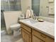 Clean bathroom with a shower and modern vanity at 4800 N 68Th St # 349, Scottsdale, AZ 85251