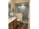 Updated bathroom with a walk-in shower and modern vanity at 4800 N 68Th St # 349, Scottsdale, AZ 85251