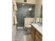 Updated bathroom with a walk-in shower and a modern vanity at 4800 N 68Th St # 349, Scottsdale, AZ 85251