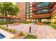 Modern courtyard with benches and landscaping at 4808 N 24Th St # 921, Phoenix, AZ 85016