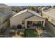 Aerial view of house with backyard oasis at 4916 E Rhodium Dr, San Tan Valley, AZ 85143