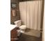 Clean bathroom with shower/tub combo and neutral tones at 5757 W Eugie Ave # 2078, Glendale, AZ 85304