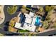 Bird's-eye view of a house, showcasing a rectangular pool and surrounding landscape at 5818 N 45Th St, Phoenix, AZ 85018