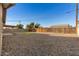 Backyard with gravel, wood fence, and artificial turf at 7118 E Arbor Ave, Mesa, AZ 85208