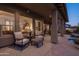 Evening view of patio furniture and pool at 9023 N Crown Ridge --, Fountain Hills, AZ 85268