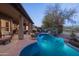 Night view of the pool area with lighting at 9023 N Crown Ridge --, Fountain Hills, AZ 85268