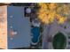 Aerial view of a kidney-shaped pool and patio area at 9023 N Crown Ridge --, Fountain Hills, AZ 85268