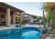 Relaxing pool area with patio furniture and built-in BBQ at 9023 N Crown Ridge --, Fountain Hills, AZ 85268