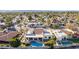 Aerial view showing home's location in a residential neighborhood at 9031 N 83Rd Way, Scottsdale, AZ 85258