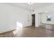 Light and airy bedroom with sliding barn door to closet at 9031 N 83Rd Way, Scottsdale, AZ 85258