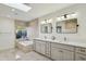 Spa-like bathroom with double vanity and soaking tub at 9448 N 80Th Pl, Scottsdale, AZ 85258