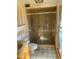 Bathroom with shower stall, toilet, and vanity at 10025 W Shasta W Dr, Sun City, AZ 85351