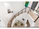 View from above of a modern curved staircase in a bright and airy home at 10222 E Southwind Ln # 1026, Scottsdale, AZ 85262