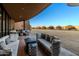 Relaxing patio with outdoor seating and fire pit at 10434 E Texas Ave, Mesa, AZ 85212