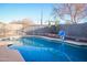 Refreshing pool with basketball hoop at 10549 E Flossmoor Ave, Mesa, AZ 85208