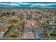 Aerial view of two new construction homes with a view of the surrounding city at 10869 N 81St Ave, Peoria, AZ 85345