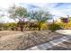 Tan stucco house with a two-car garage and gravel landscaping at 11686 N Spotted Horse Way, Fountain Hills, AZ 85268