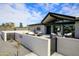 Contemporary patio furniture on a spacious patio with a modern home in the background at 12201 N 65Th St, Scottsdale, AZ 85254