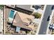 Aerial view of house, pool, and street at 15207 S 183Rd Ave, Goodyear, AZ 85338