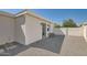 Backyard with gravel, shed, and a side of the house at 17030 E Calaveras Ave, Fountain Hills, AZ 85268