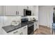 Modern kitchen with white cabinets and dark countertops at 1926 W Lariat Ln, Phoenix, AZ 85085