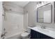 Clean bathroom with updated vanity and shower/tub combo at 205 N 74Th St # 122, Mesa, AZ 85207