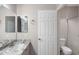 Clean bathroom with granite vanity and updated fixtures at 205 N 74Th St # 122, Mesa, AZ 85207