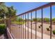 Landscaped grassy backyard with a walkway and trees at 23242 S 202Nd Way, Queen Creek, AZ 85142