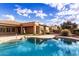 Stunning blue pool with patio and backyard views at 23242 S 202Nd Way, Queen Creek, AZ 85142