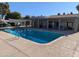 Community pool with patio and seating area at 2524 S El Paradiso -- # 76, Mesa, AZ 85202