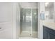 Clean and modern walk-in shower with glass enclosure at 2746 S Harmony Ave, Gilbert, AZ 85295