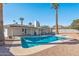 Enjoy this refreshing blue pool with diving board in the backyard at 2826 E Victor Hugo Ave, Phoenix, AZ 85032