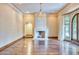 Elegant living room with hardwood floors and a fireplace at 4529 E Clearwater Pkwy, Paradise Valley, AZ 85253