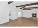 Light and airy living room featuring hardwood floors and a fireplace at 4642 N 31St St, Phoenix, AZ 85016