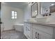 Bathroom with walk-in shower and modern vanity at 6017 E Beck Ln, Scottsdale, AZ 85254