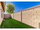 Artificial turf backyard with block wall and mature tree at 6612 W Paso Trl, Phoenix, AZ 85083