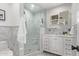 Elegant bathroom with marble shower, vanity, and fixtures at 6811 N 11Th Ave, Phoenix, AZ 85013