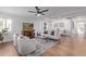 Bright living room featuring hardwood floors, modern furniture, and recessed lighting at 6811 N 11Th Ave, Phoenix, AZ 85013