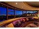 Curved seating area with city views at night at 6836 N 36Th St, Phoenix, AZ 85018