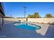 Relaxing kidney-shaped pool in backyard oasis at 7432 E Latham St, Scottsdale, AZ 85257