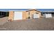 Backyard with storage shed and gravel landscaping at 8103 E Southern Ave # 52, Mesa, AZ 85209