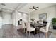 Elegant dining room featuring a marble table and modern chairs at 10709 E Thornton Ave, Mesa, AZ 85212